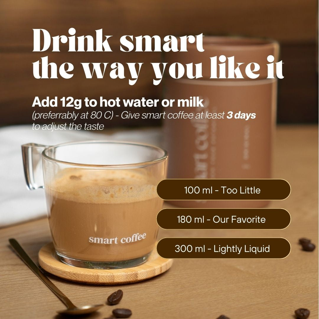 Smart Coffee morning ritual — functional coffee with Peptan collagen and MCT