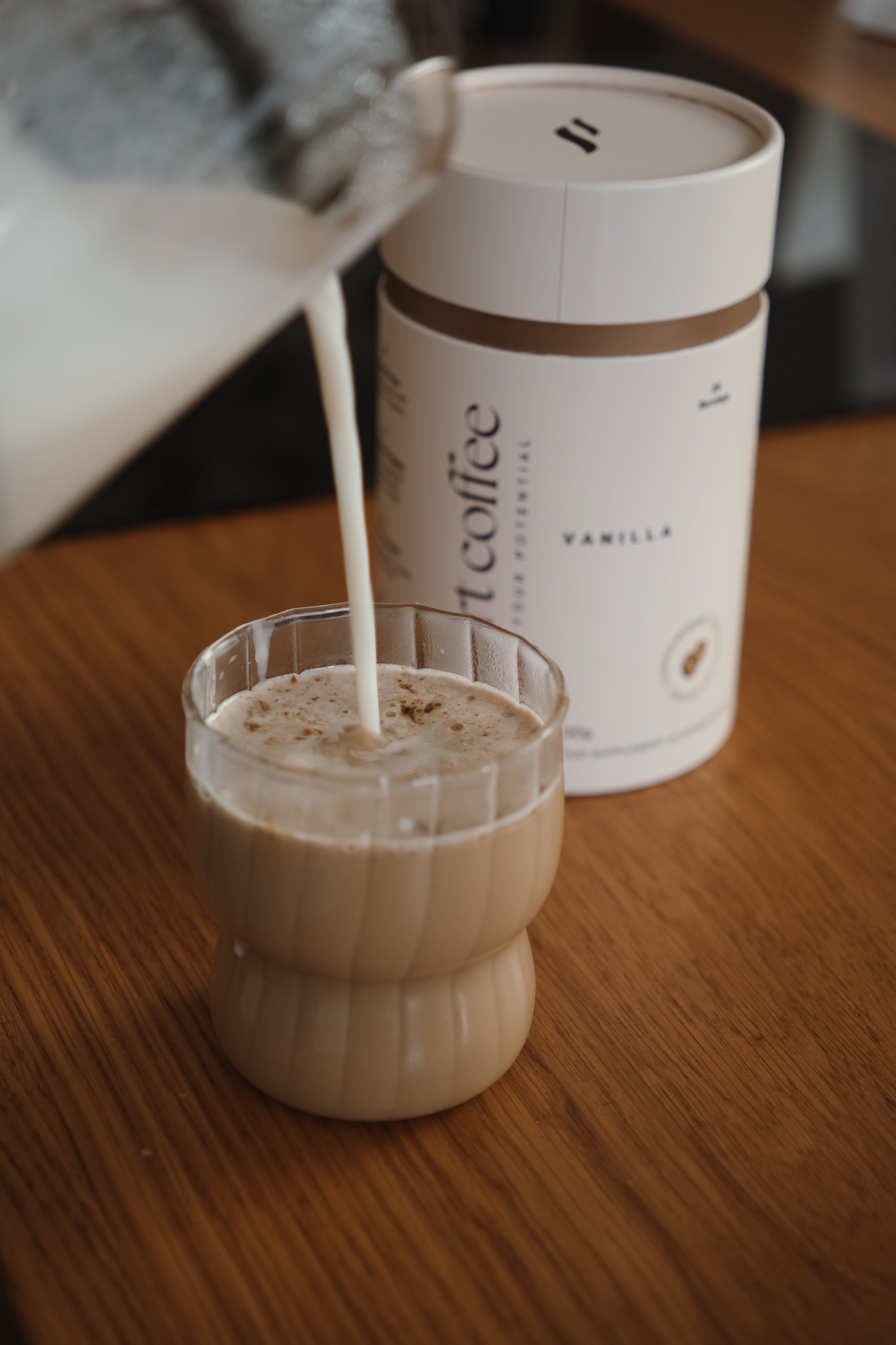 Smart Coffee morning ritual — functional coffee with Peptan collagen and MCT